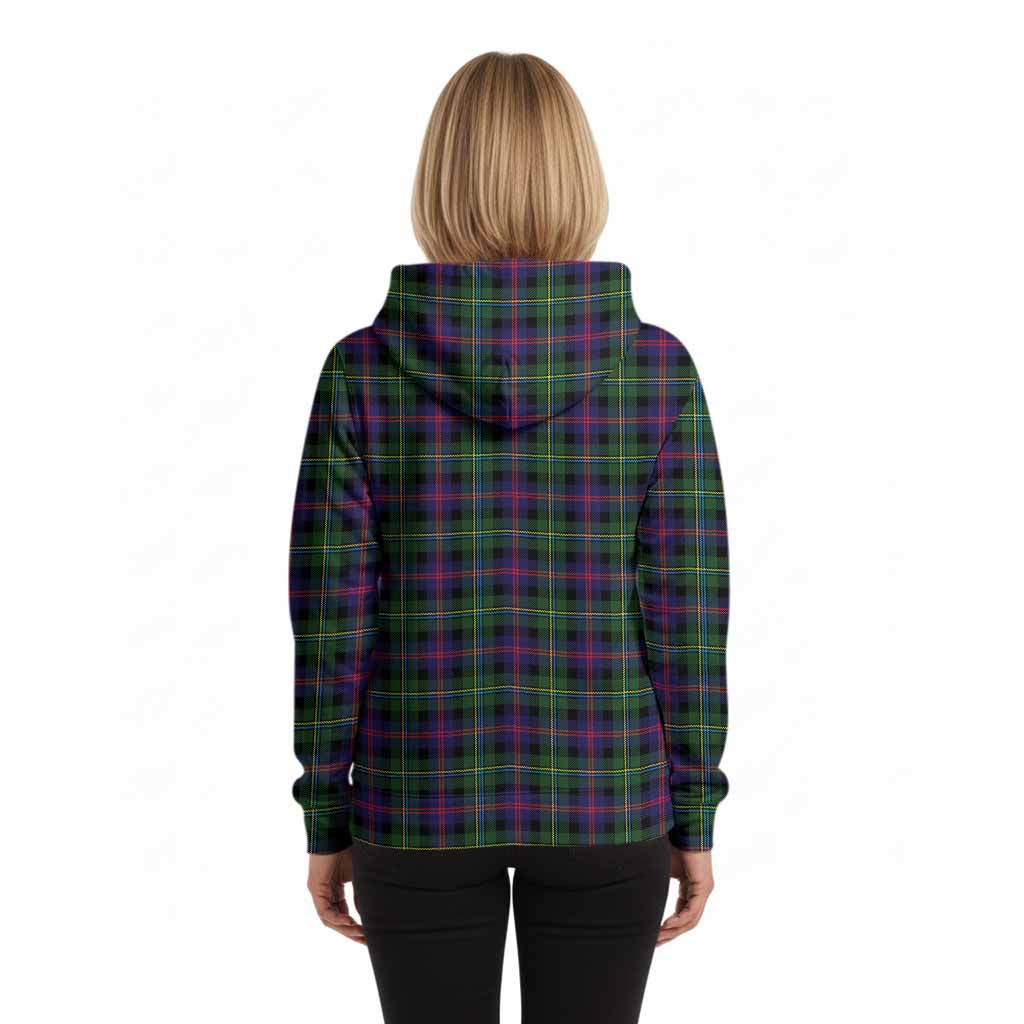 Malcolm Tartan Crest Hoodie Ferocious Lion Style