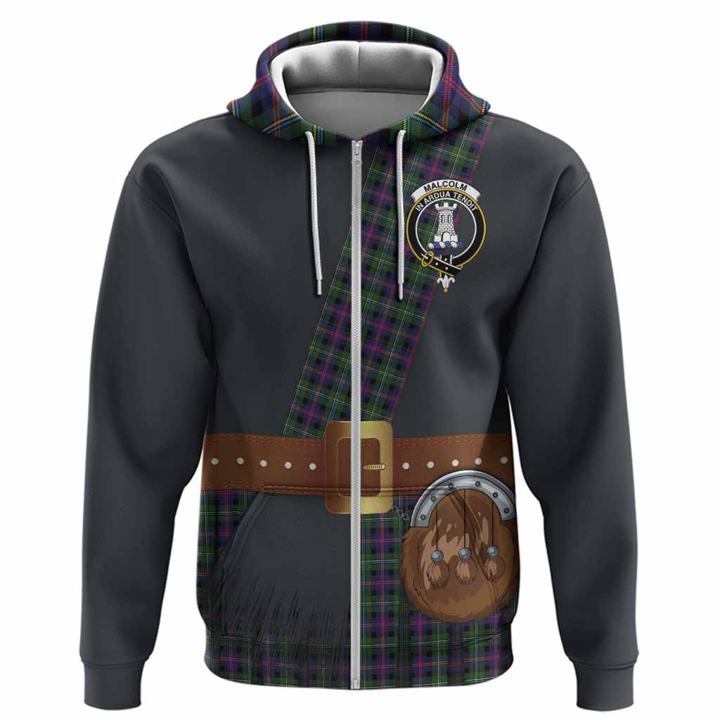 Malcolm Tartan Crest Hoodie Kilt Costume Style