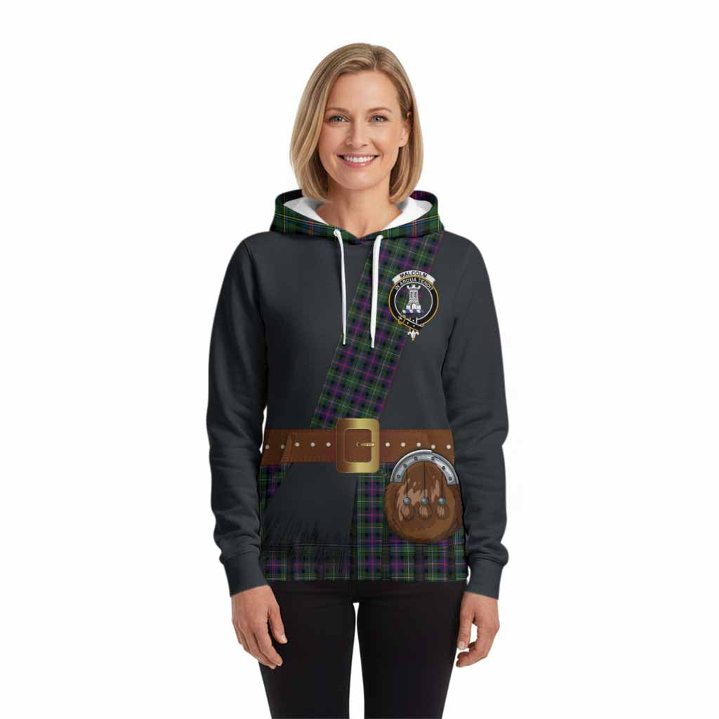 Malcolm Tartan Crest Hoodie Kilt Costume Style