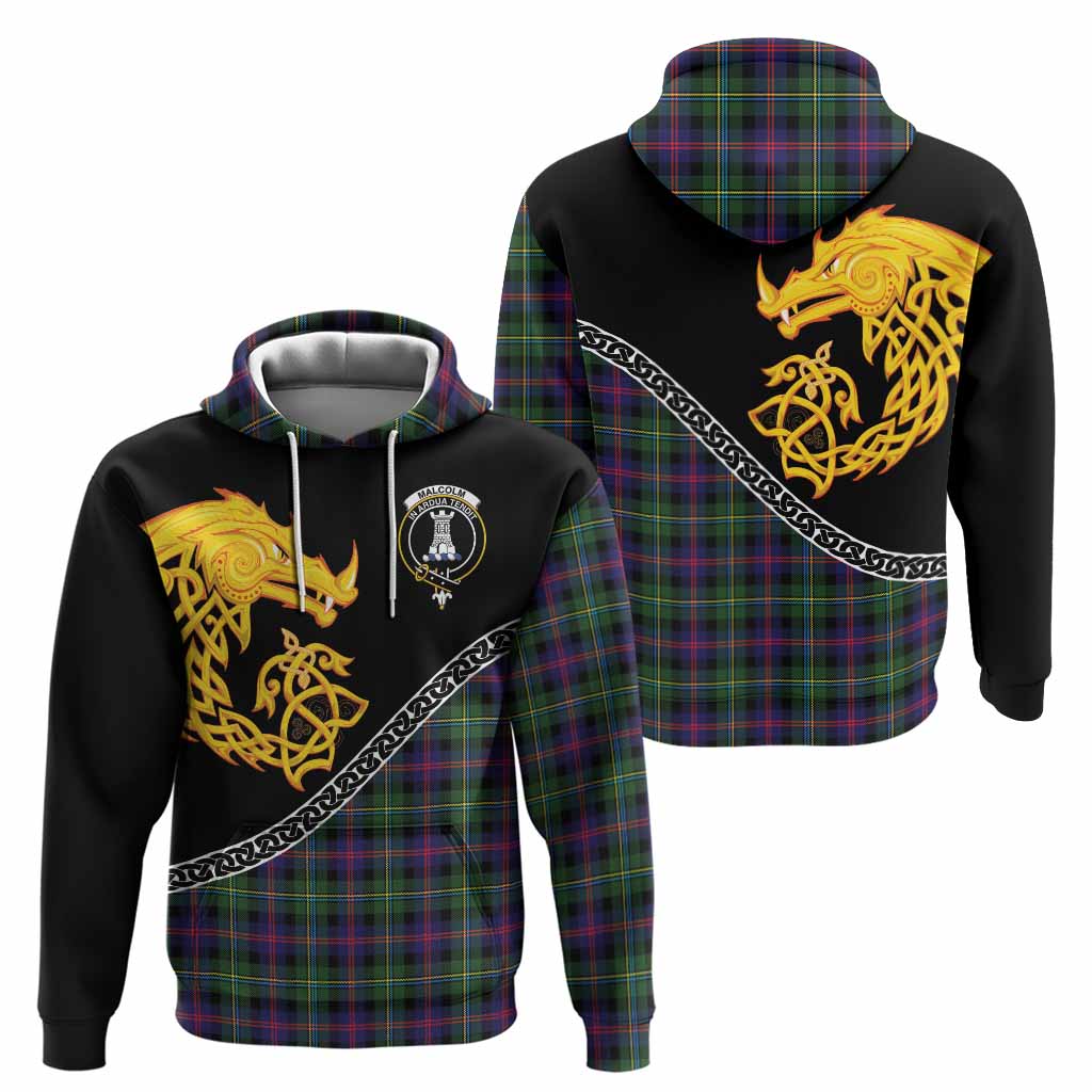 Malcolm Tartan Crest Hoodie Legendary Dragon Knot Half Style