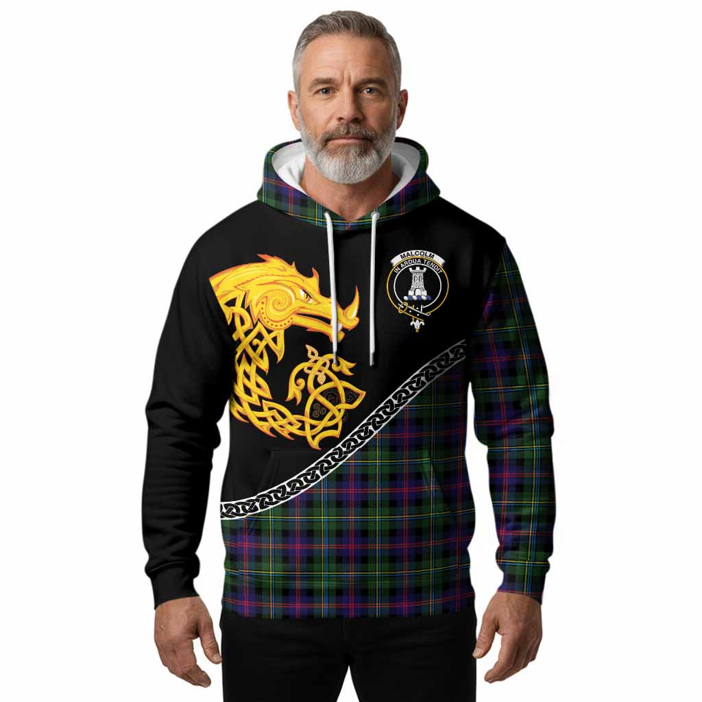 Malcolm Tartan Crest Hoodie Legendary Dragon Knot Half Style