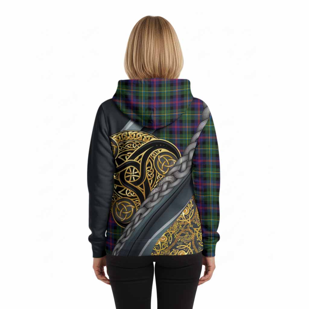 Malcolm Tartan Crest Hoodie Scottish Triskele Celtic