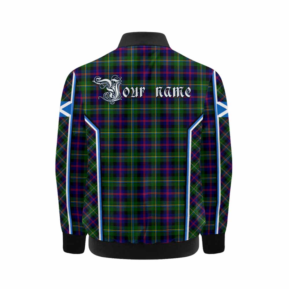 Malcolm Tartan Crest Kid Bomber Jacket Scotland Coat of Arm Flag Style - Tartan Vibes Clothing
