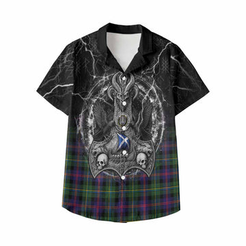 Malcolm Tartan Crest Kid Hawaiian Shirt Celtic Odin's Raven Legacy