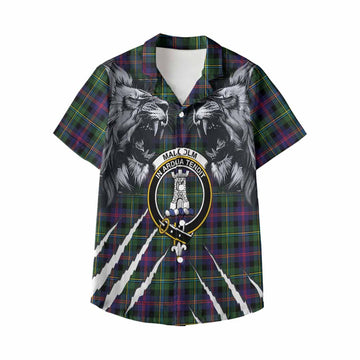 Malcolm Tartan Crest Kid Hawaiian Shirt Ferocious Lion Style