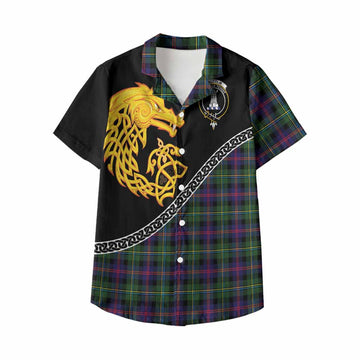 Malcolm Tartan Crest Kid Hawaiian Shirt Legendary Dragon Knot Half Style