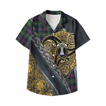 Malcolm Tartan Crest Kid Hawaiian Shirt Scottish Triskele Celtic