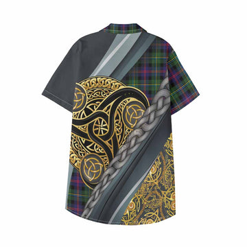 Malcolm Tartan Crest Kid Hawaiian Shirt Scottish Triskele Celtic