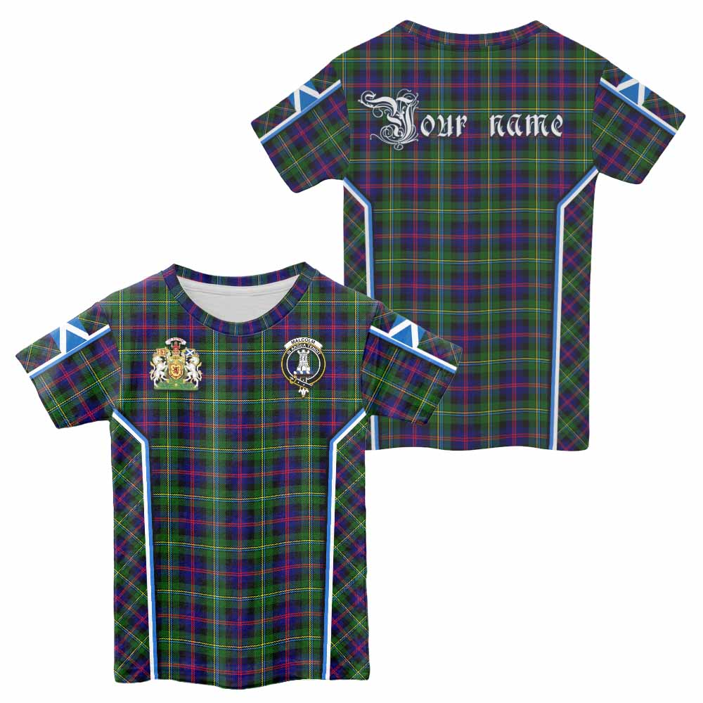 Malcolm Tartan Crest Kid T-shirt Scotland Coat of Arm Flag Style - Tartan Vibes Clothing