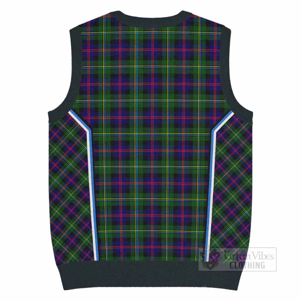 Malcolm Tartan Crest Knitted V-Neck Vest Scotland Coat of Arm Flag Style - Tartan Vibes Clothing