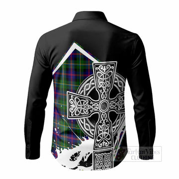 Malcolm Tartan Crest Long Sleeve Button Shirts Scottish Celtic Cross Heritage