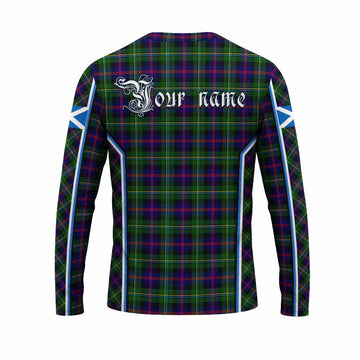 Malcolm Tartan Crest Long Sleeve T-Shirt Scotland Coat of Arm Flag Style - Tartan Vibes Clothing