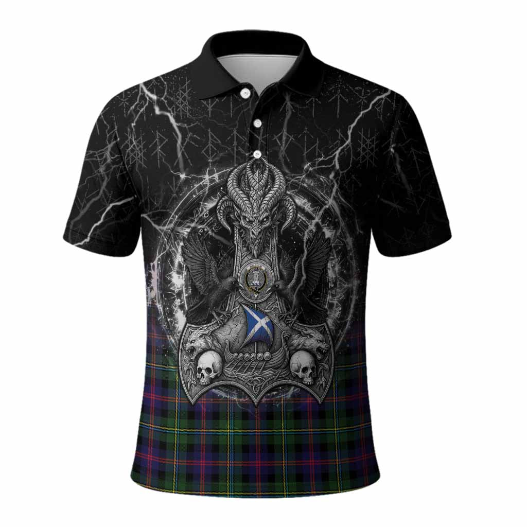 Malcolm Tartan Crest Polo Shirt Celtic Odin's Raven Legacy