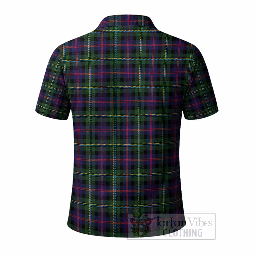 Malcolm Tartan Crest Polo Shirt Ferocious Lion Style