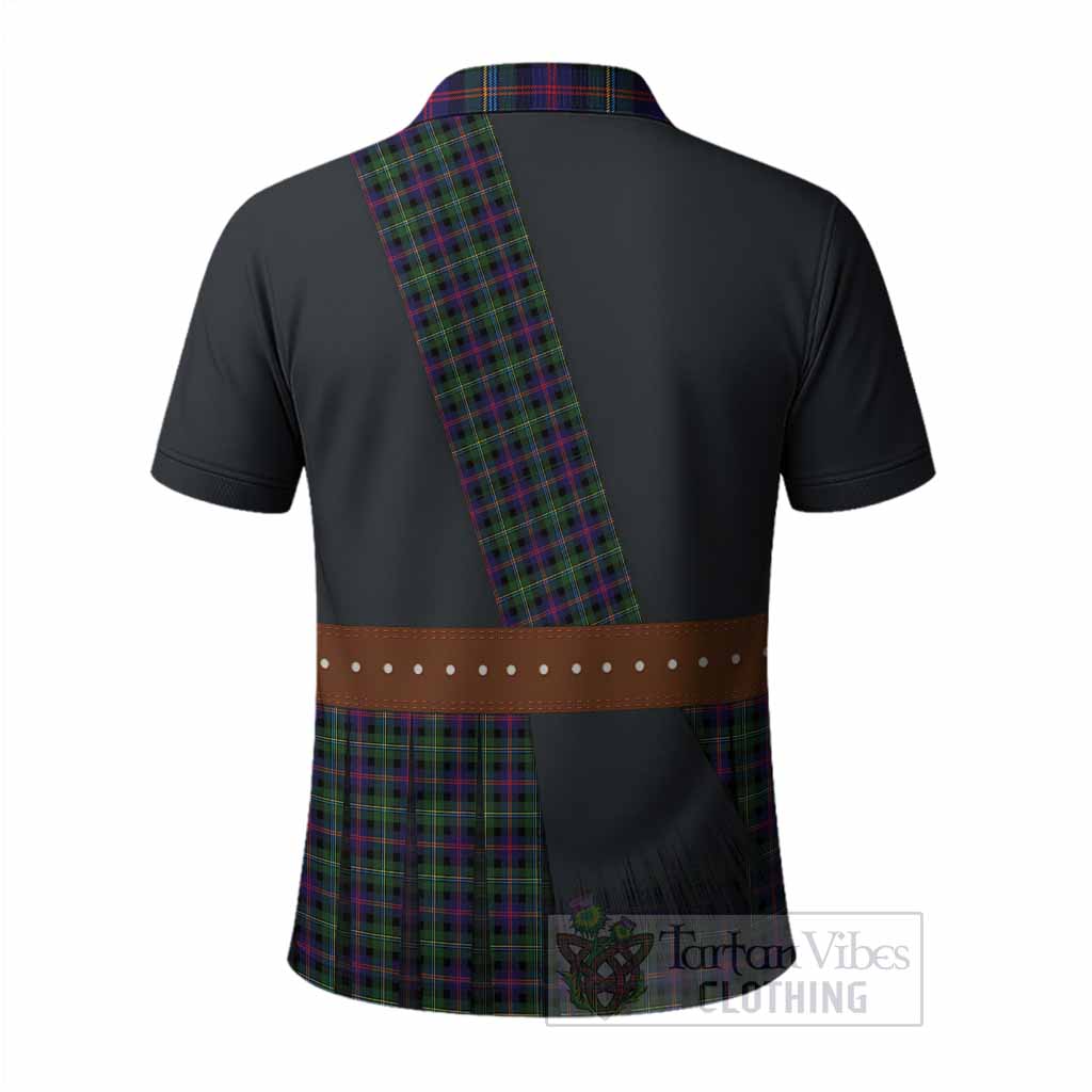 Malcolm Tartan Crest Polo Shirt Kilt Costume Style