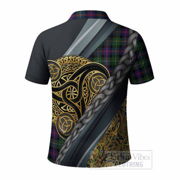 Malcolm Tartan Crest Polo Shirt Scottish Triskele Celtic