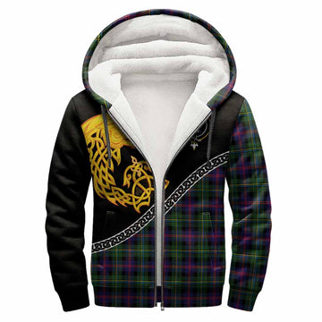 Malcolm Tartan Crest Sherpa Hoodie Legendary Dragon Knot Half Style