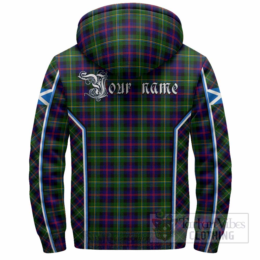 Malcolm Tartan Crest Sherpa Hoodie Scotland Coat of Arm Flag Style - Tartan Vibes Clothing