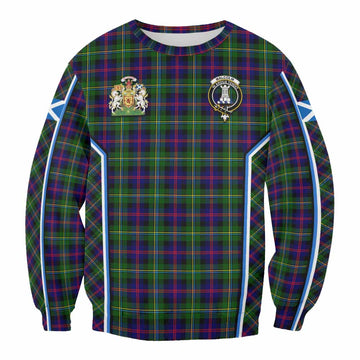 Malcolm Tartan Crest Sweatshirt Scotland Coat of Arm Flag Style