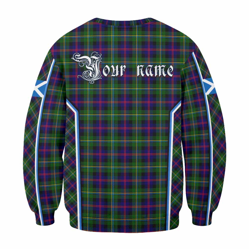 Malcolm Tartan Crest Sweatshirt Scotland Coat of Arm Flag Style - Tartan Vibes Clothing