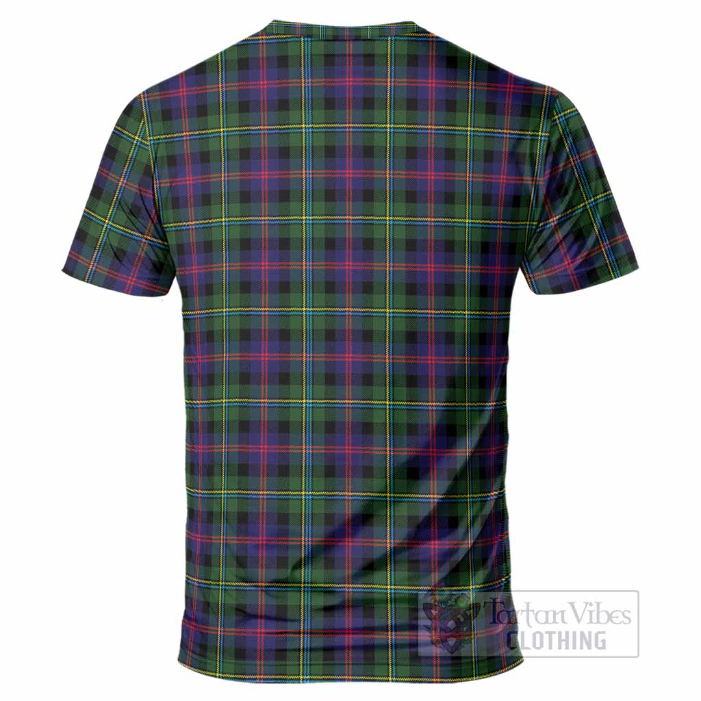 Malcolm Tartan Crest T-Shirt Ferocious Lion Style