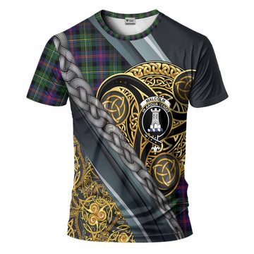Malcolm Tartan Crest T-Shirt Scottish Triskele Celtic