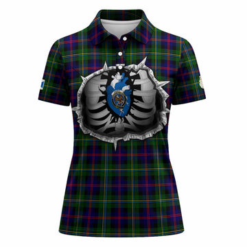 Malcolm Tartan Crest Women Polo Shirt Scotland In My Veins