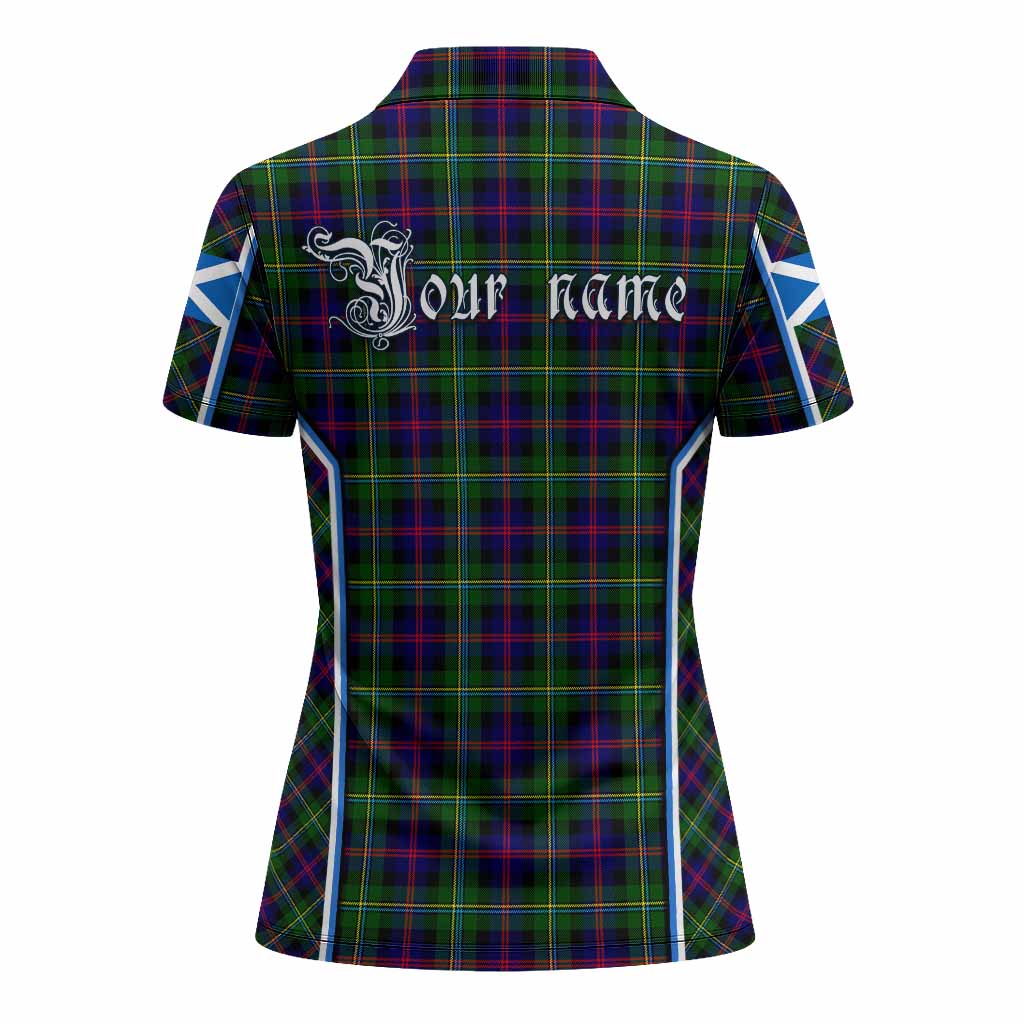 Malcolm Tartan Crest Women's Polo Shirt Scotland Coat of Arm Flag Style - Tartan Vibes Clothing