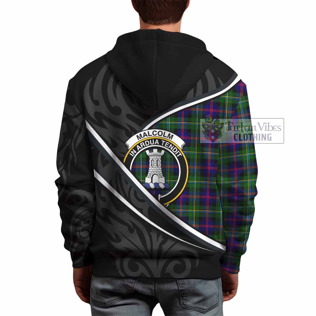 Malcolm Tartan Family Crest Hoodie Celtic Scottish Thistle Floral - Tartan Vibes Clothing