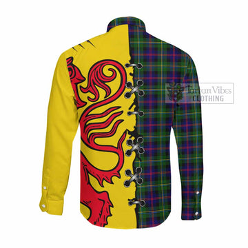 Malcolm Tartan Family Crest Long Sleeve Button Shirts Lion Rampant Honor