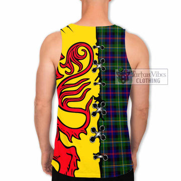 Malcolm Tartan Family Crest Men Tank Top Lion Rampant Honor