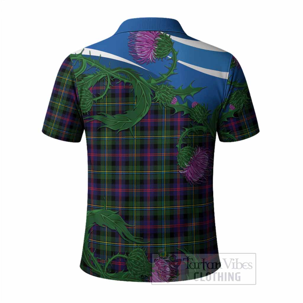 Malcolm Tartan Family Crest Polo Shirt Thistle in Minimalism