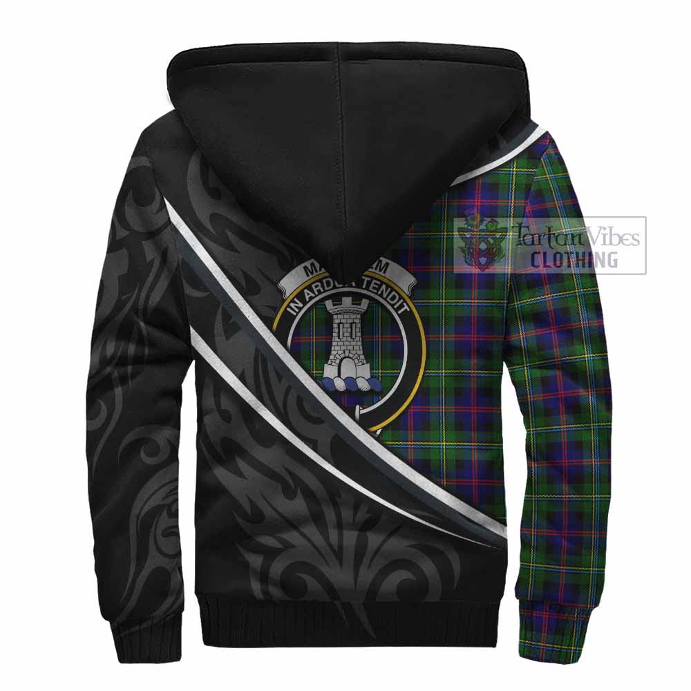 Malcolm Tartan Family Crest Sherpa Hoodie Celtic Scottish Thistle Floral - Tartan Vibes Clothing