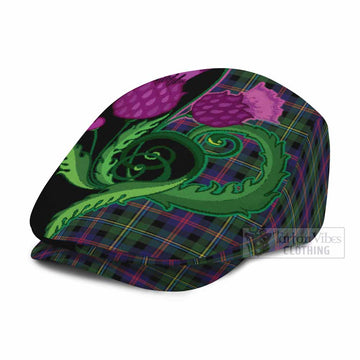 Malcolm Tartan Flat Cap, Jeff Cap Traditional Scottish Thistle