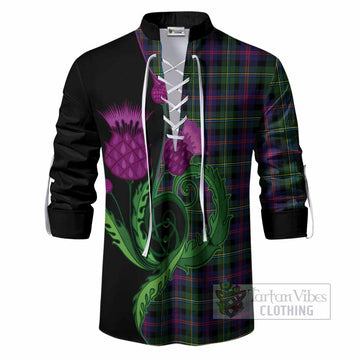 Malcolm Tartan Ghillie Shirt Traditional Scottish Thistle