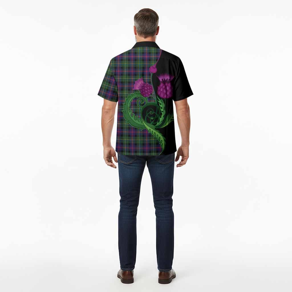 Malcolm Tartan Hawaiian Shirt Traditional Scottish Thistle