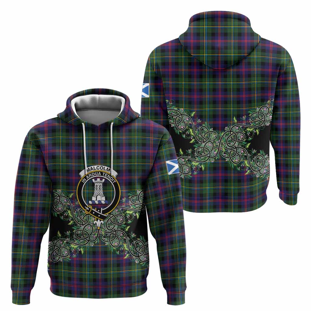 Malcolm Tartan Hoodie Thistle Scottish Spirit