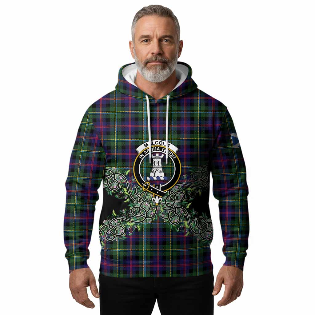 Malcolm Tartan Hoodie Thistle Scottish Spirit