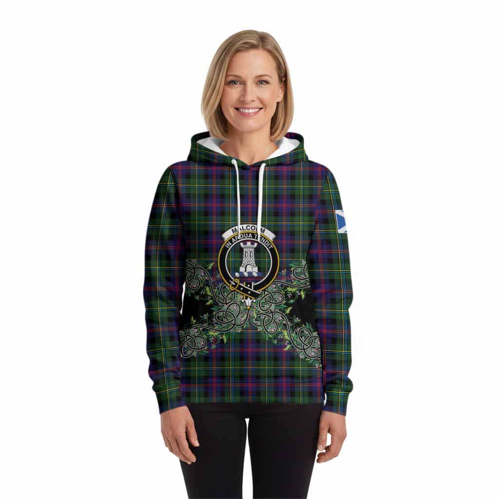 Malcolm Tartan Hoodie Thistle Scottish Spirit