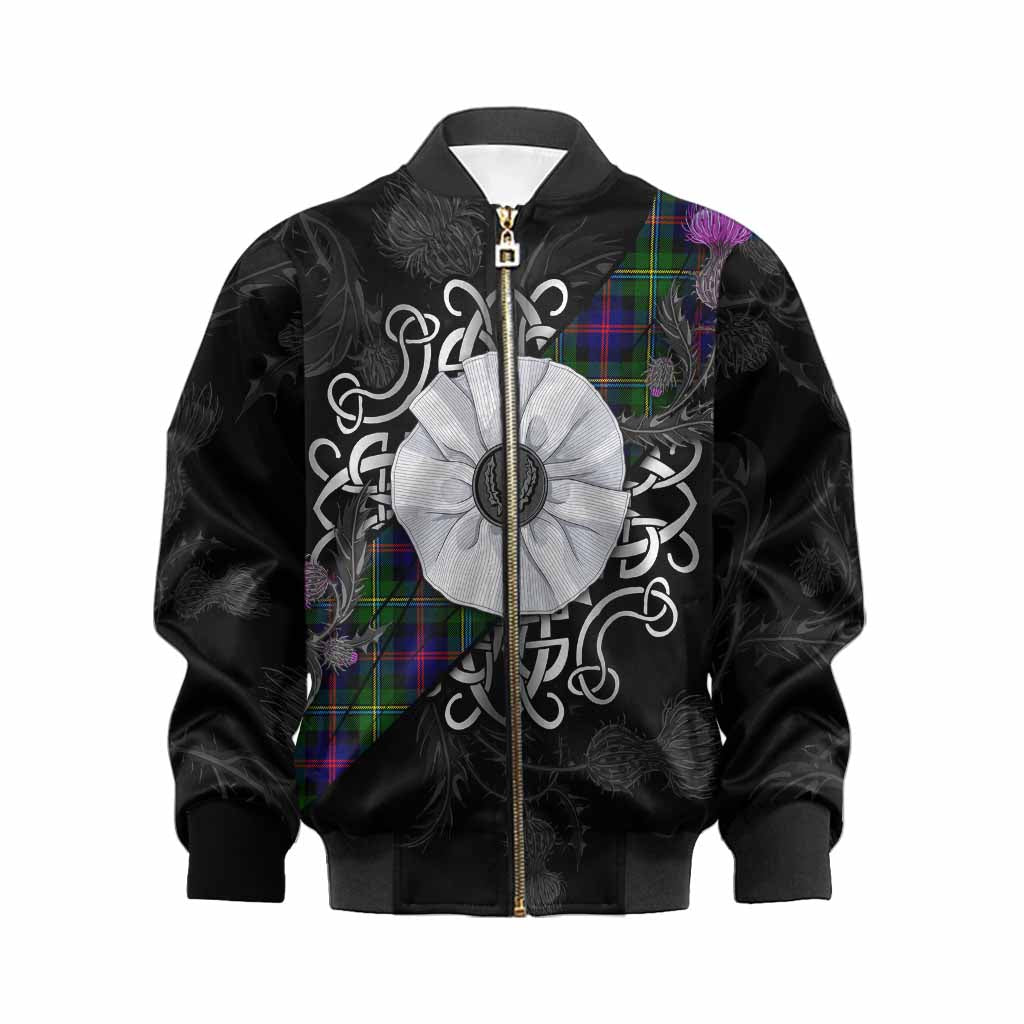 Malcolm Tartan Kid Bomber Jacket Jacobite White Rose Kid XS - Tartan Vibes Clothing