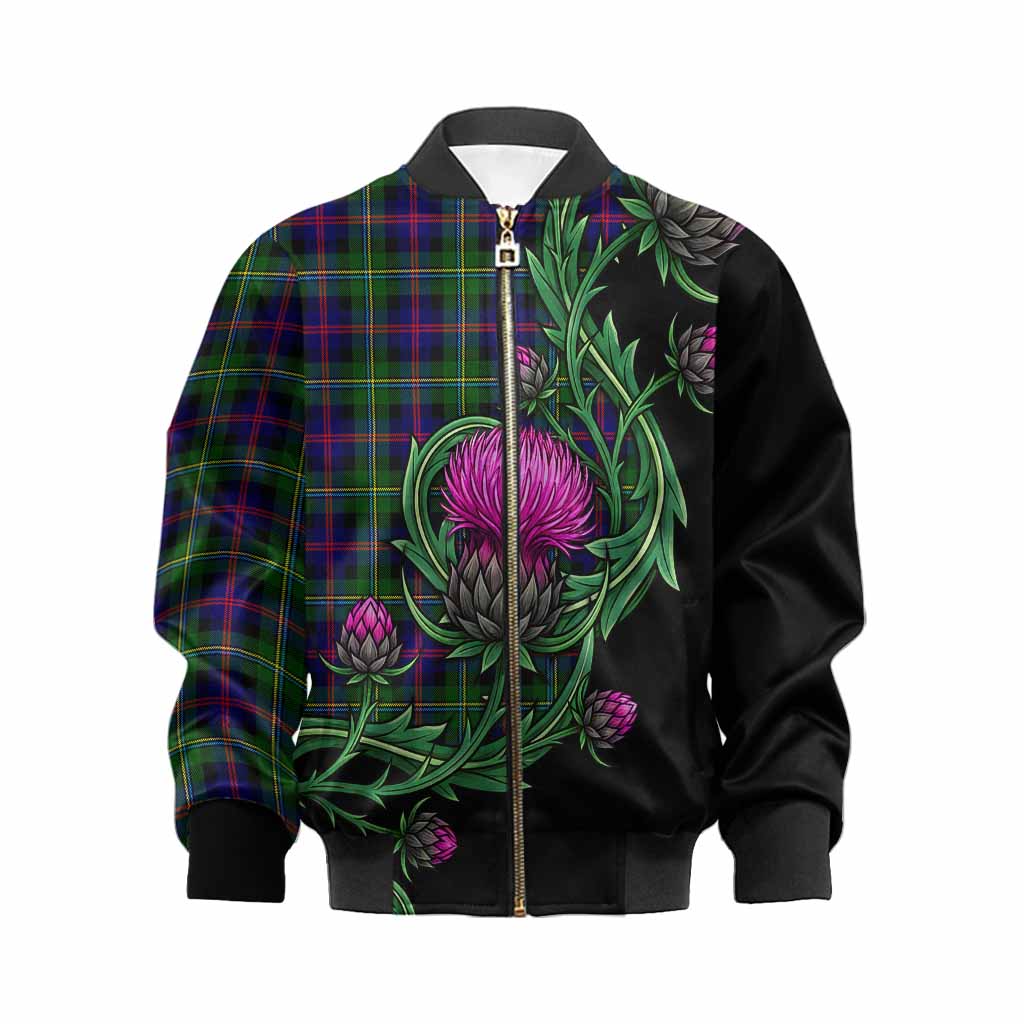 Malcolm Tartan Kid Bomber Jacket Resilient Scottish Thistle Kid XS - Tartan Vibes Clothing