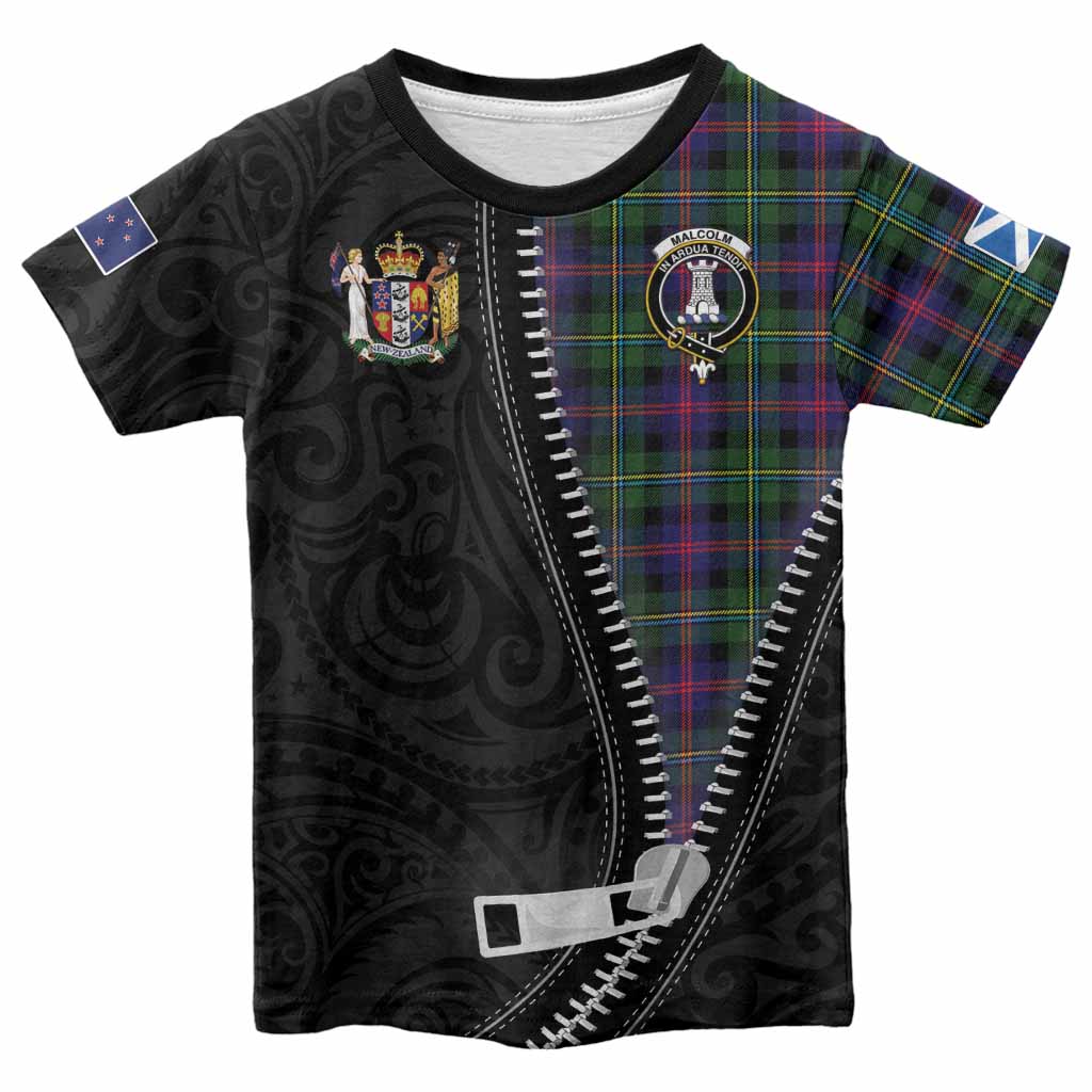 Malcolm Tartan Kid T-shirt New Zealand Pattern Unique Zipper Stylized