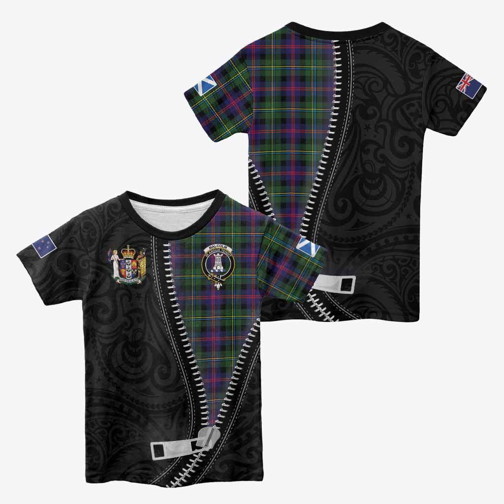 Malcolm Tartan Kid T-shirt New Zealand Pattern Unique Zipper Stylized