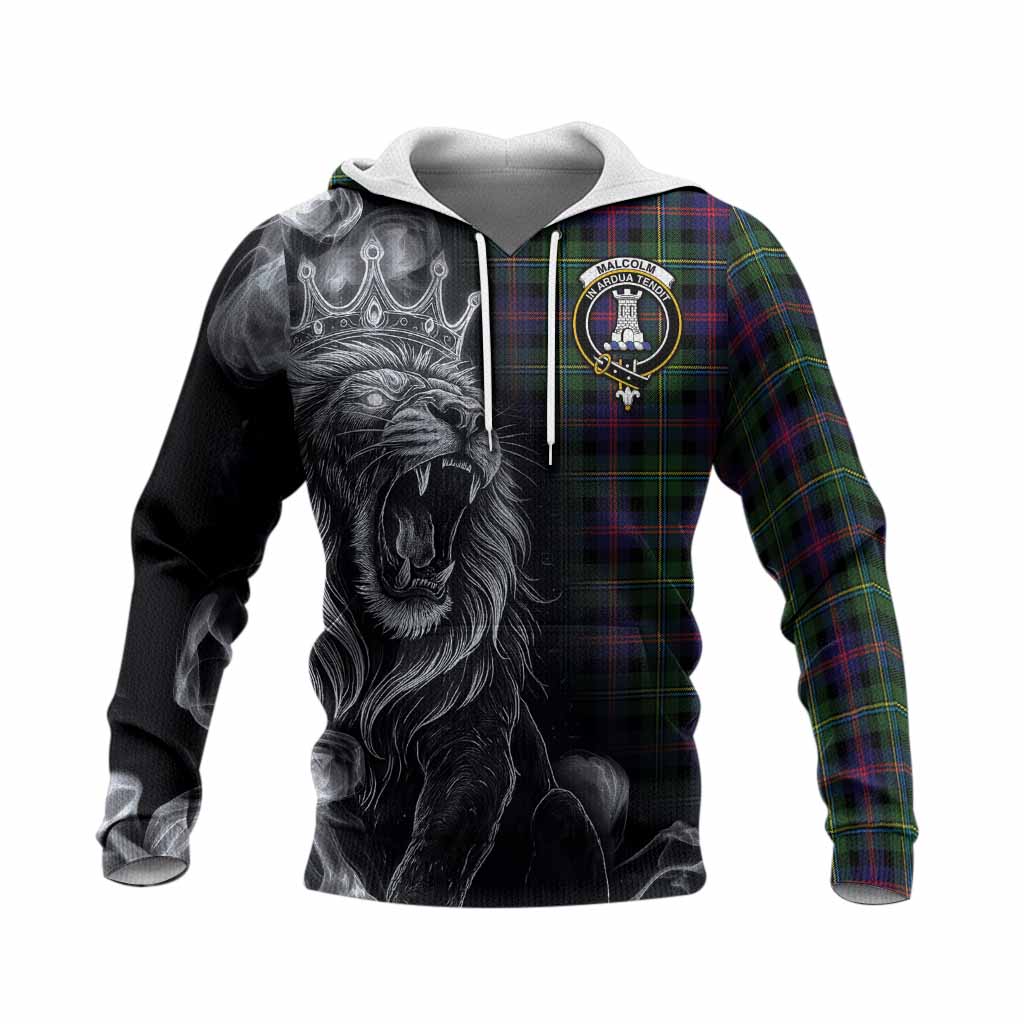 Malcolm Tartan Knitted Hoodie Roaring Lion Heritage