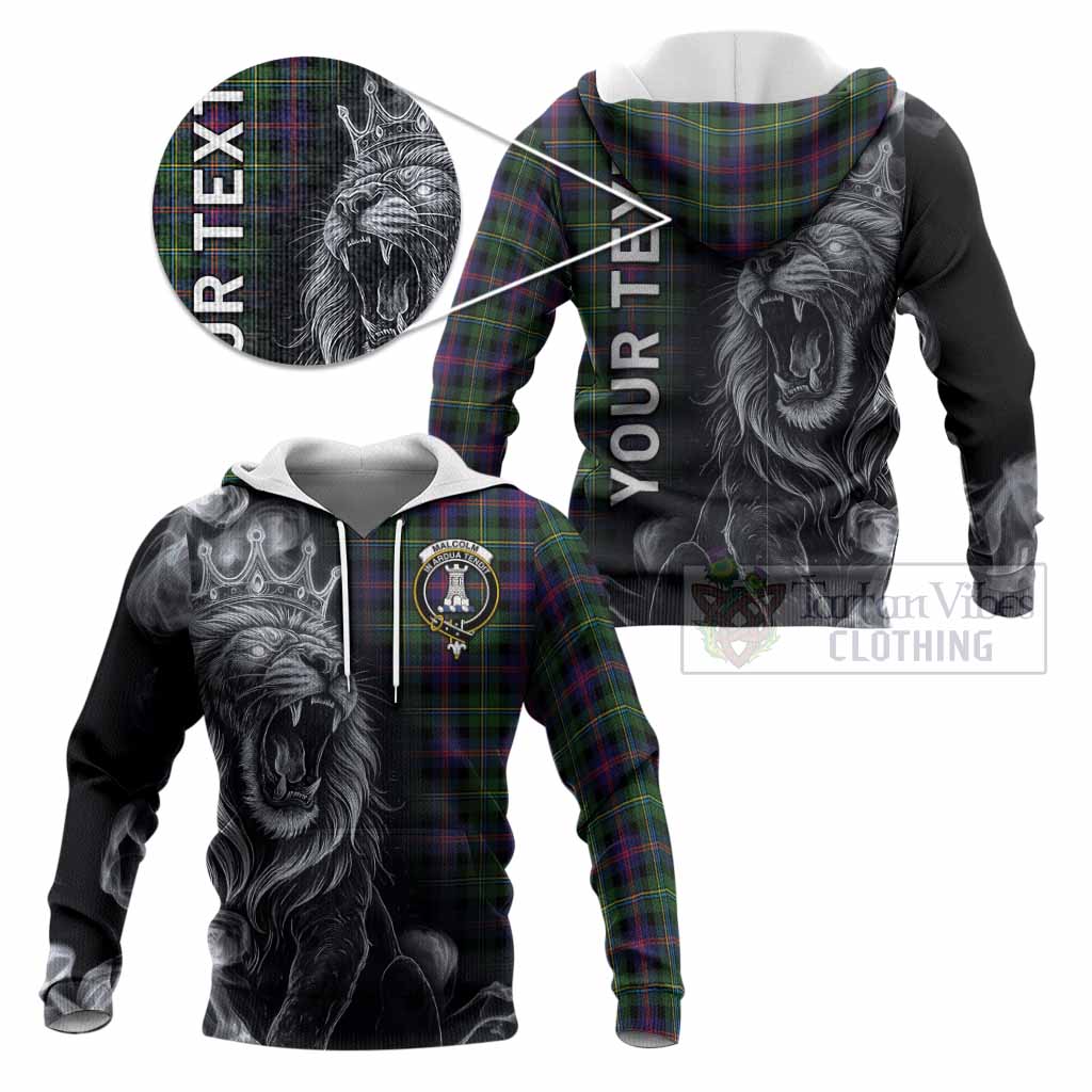 Malcolm Tartan Knitted Hoodie Roaring Lion Heritage