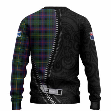 Malcolm Tartan Knitted Sweater New Zealand Pattern Unique Zipper Stylized