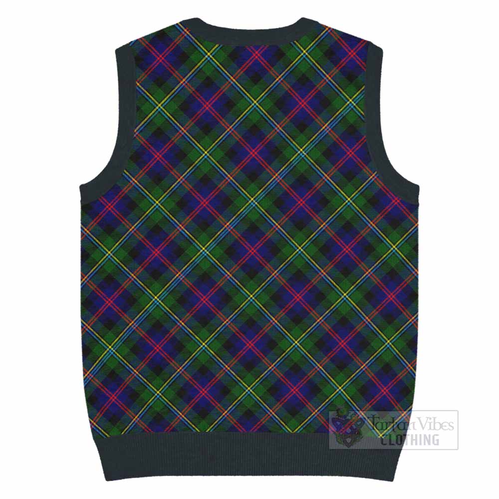 Malcolm Tartan  Knitted V-Neck Vest Cross Style