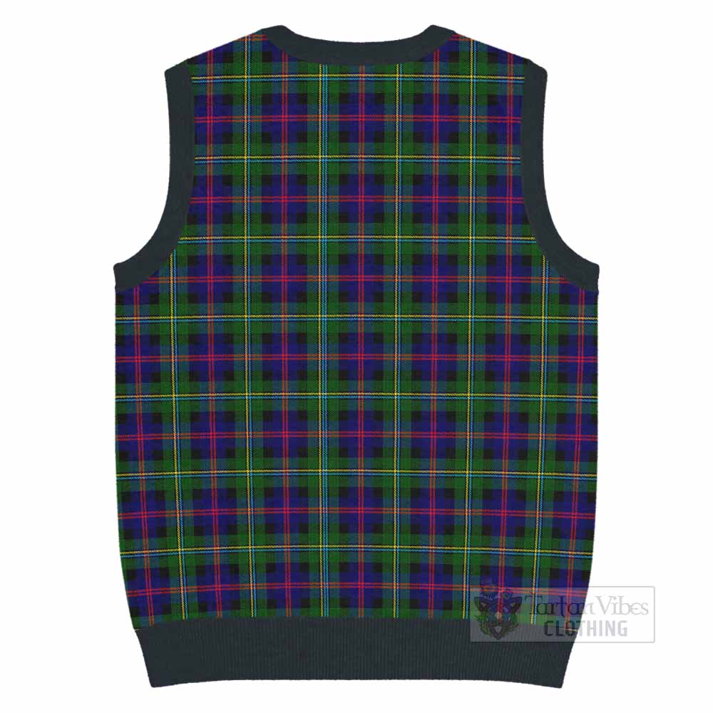 Malcolm Tartan Knitted V-Neck Vest with Family Crest - Tartan Vibes Clothing