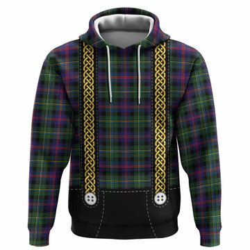 Malcolm Tartan Lederhosen Costume Hoodie Scotland Celtic Knot Motif
