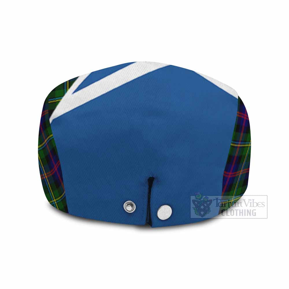 Malcolm Tartan Lion Rampant Flat Cap, Jeff Cap Classic Scottish Style